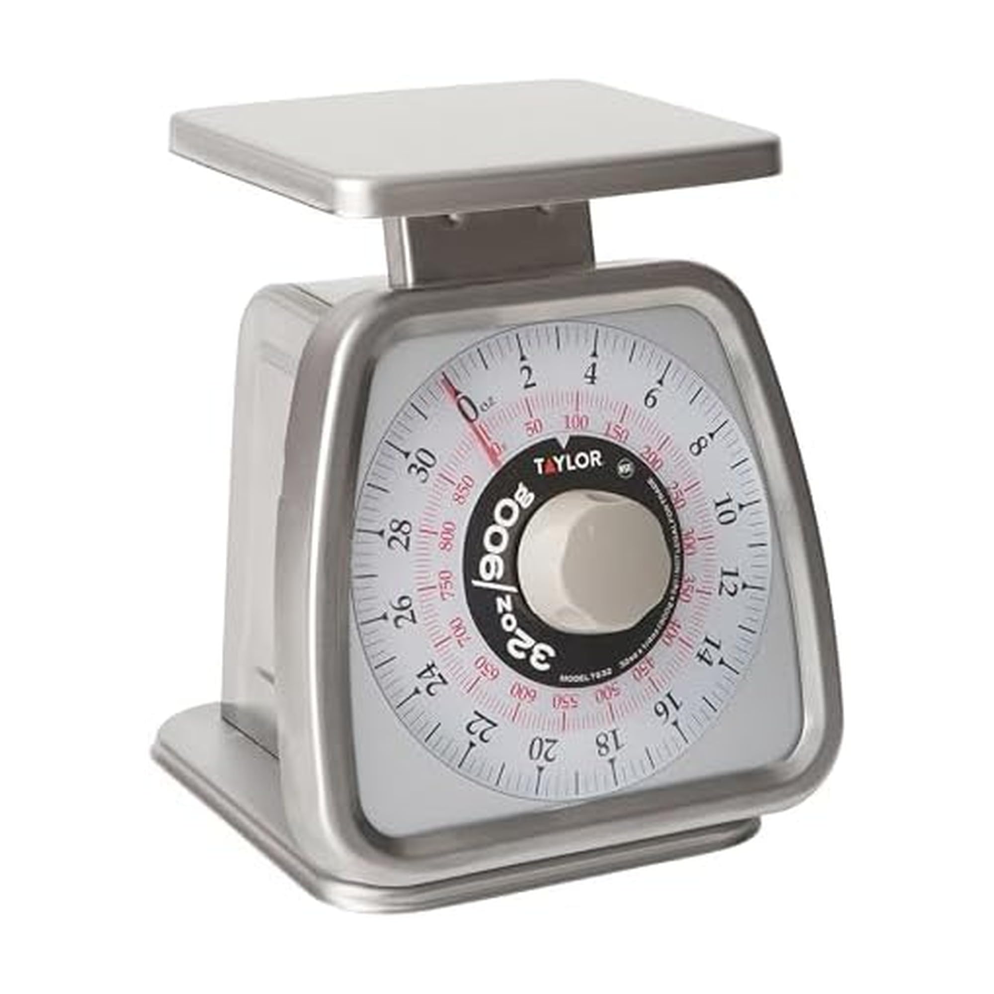 Photo 1 of Taylor Mechanical Portion Control Kitchen Scale, Food Scale for Precise Weight Measuring and Portion Control, Rotating Dial Tare Function, NSF, TS32 32OZ, Stainless Steel Platform