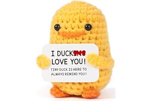 HAIBEOT I Love You Gifts for Him,Her,Dad,Funny Duck Gifts for Girlfriend Boyfriend Husband Wife Couple Fiance,Cute Handmade Crochet Animal Gift for Her Boyfriend Anniversary Birthday Valentines Christmas