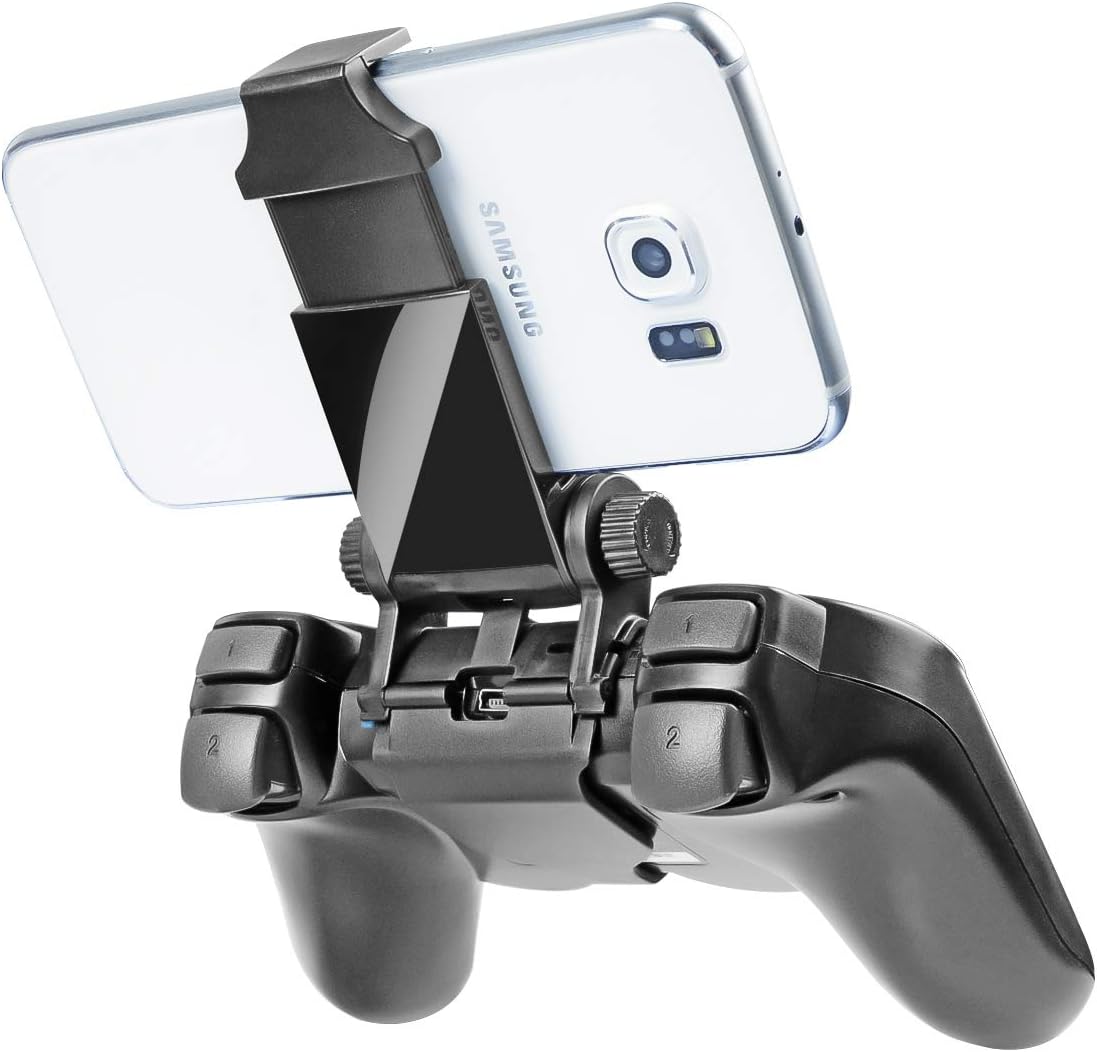 Moto with D-pad Cap PS3 Controller Android Phone Mount LG Megadream 180 Degree Adjustable Android Smartphone Game Clip Bracket Holder for Playstation PS3 HTC One Sony Xperia Samsung Galaxy