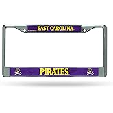 Rico Industries NCAA East Carolina Pirates 12" x 6" Silver Chrome Frame W' Decal Insert Car/Truck/SUV Auto Accessory