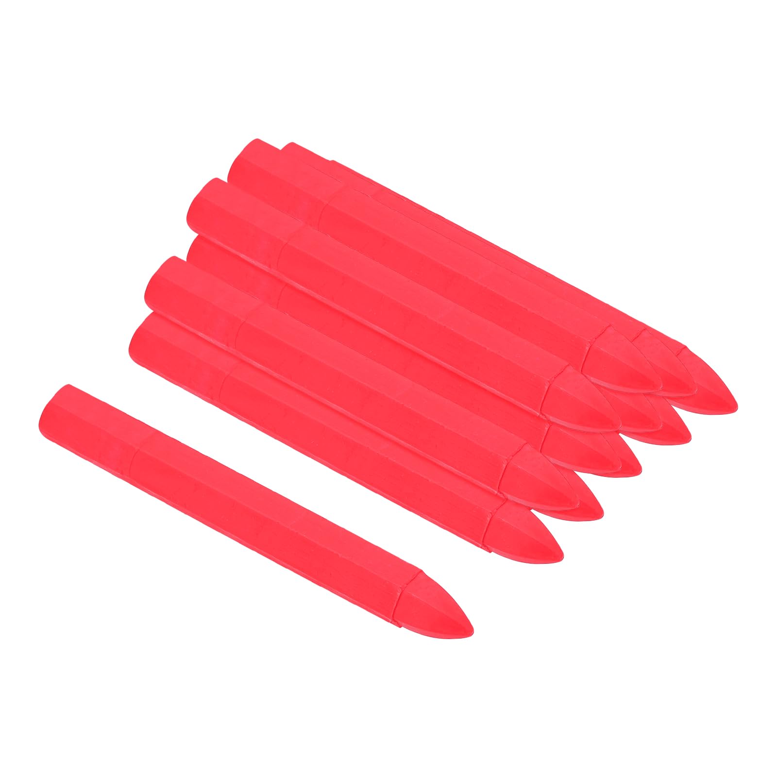 PATIKIL Lumber Marking Crayons, 12 Pcs 4.2x0.6 inch Hex Wax Tire Marker Drawing Crayons for Wood, Glass, Ceramics, Cartons, Cloth, Stone, Fluorescent Pink