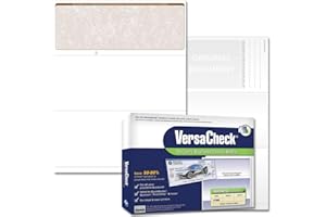 VersaCheck Secure Checks - 500 Blank Business Voucher Checks - Tan Classic - 500 Sheets Form #1000 - Check on Top