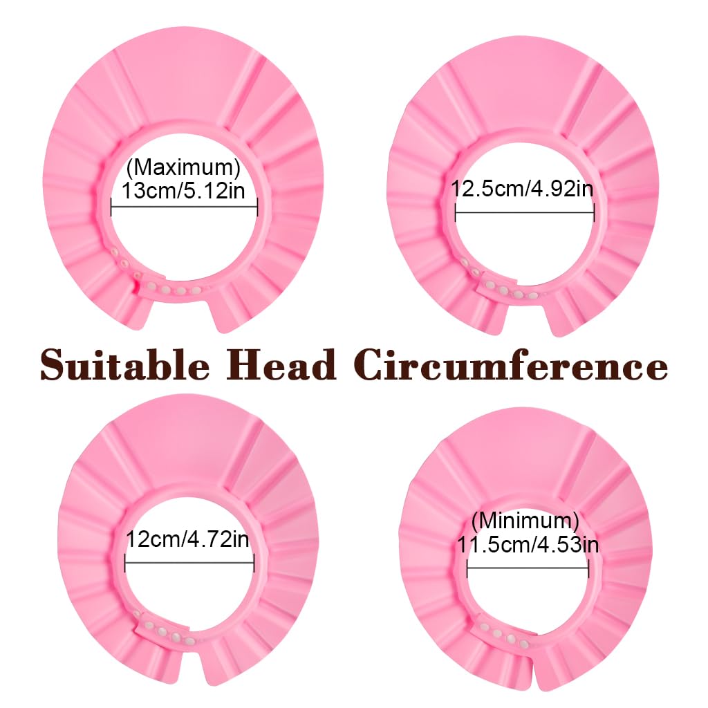 ewinever EWIN(R) 4pcs Soft Adjustable Baby Kids Children Shampoo Bath Bathing Shower Cap Hat Wash Hair Shield Hat