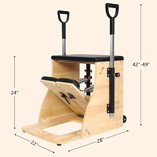 Pilates Combo Chair With Handles & Split Pedal - Home Gym Fitness Equipment