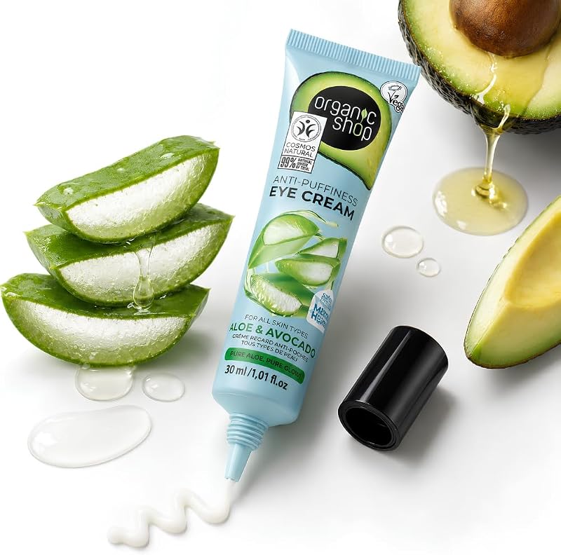 Crema Occhi Anti-gonfiore per tutti i tipi di pelle Avocado e Aloe (30ml) — foto 5 di 5