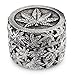 Formax420 Leaf Design Resin Tobacco Grinder 2 Inch 3 Parts Green and Silver Send Random