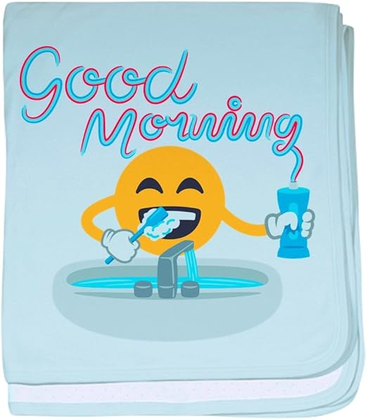 Amazon Com Cafepress Emoji Smiling Face Good Morning Baby Blanket