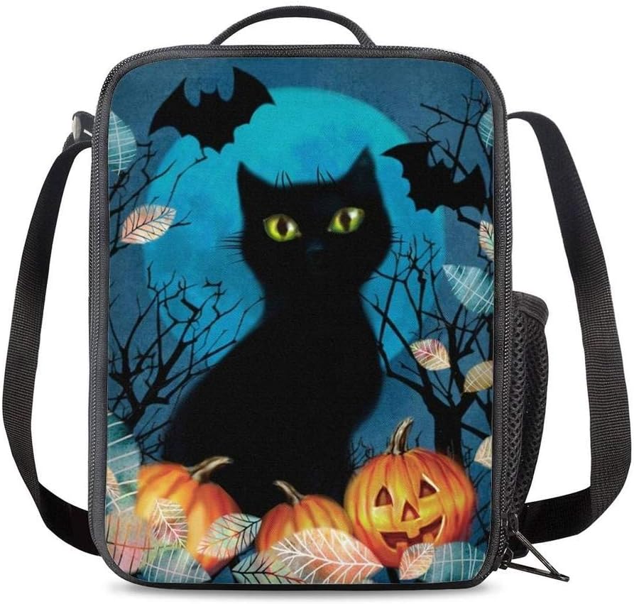 black cat lunch bag