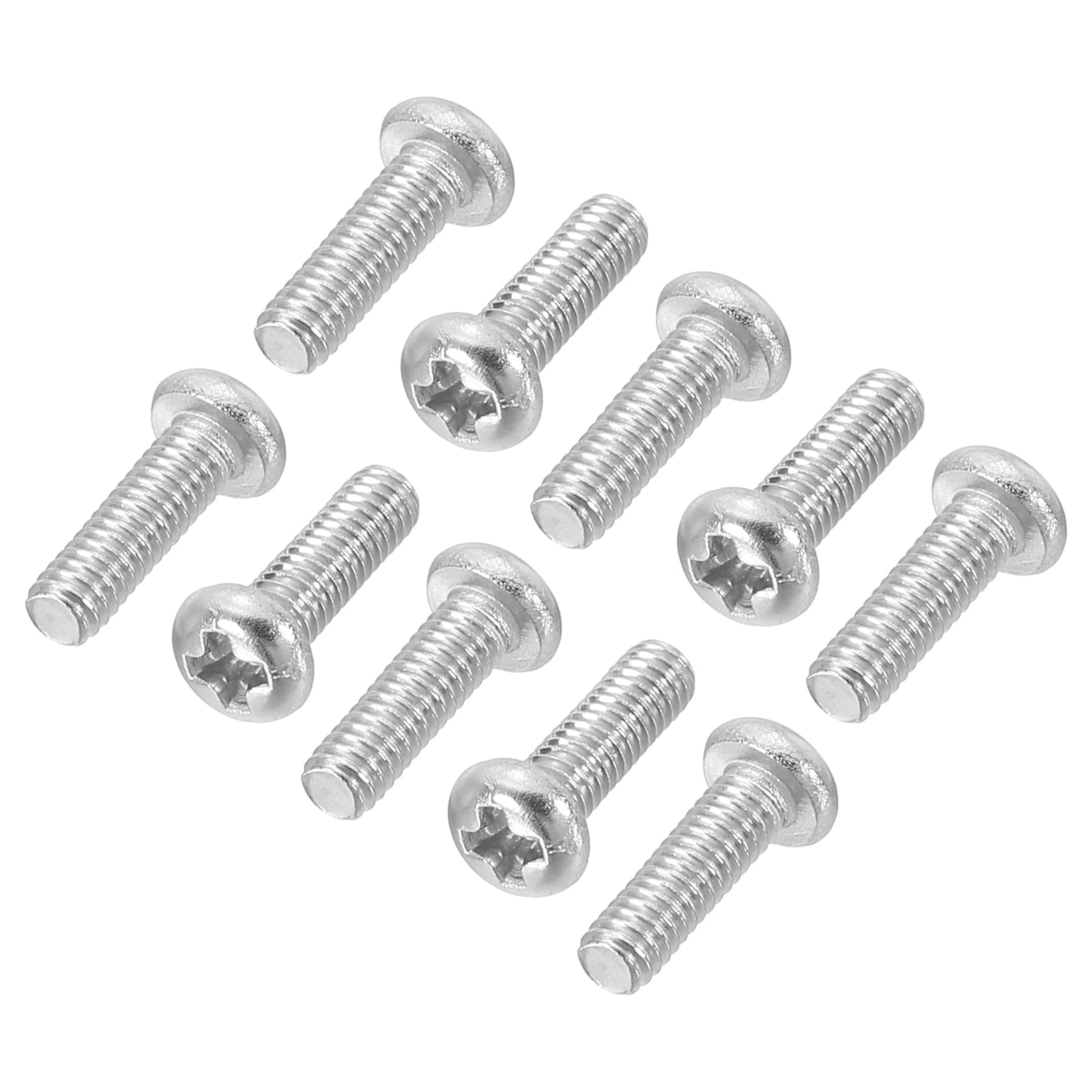 PATIKIL Phillips Pan Head Screws, 120 Pack M2.5-0.45 x 6mm 304 Stainless Steel 18-8 Full Thread, Pan Head Machine Phillips Drive Screw — image 1