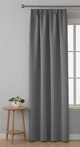 Deconovo Gardinen Schlafzimmer Vorhang Blickdicht Krauselband Stoff Hellgrau 245x140 Amazon De Kuche Haushalt