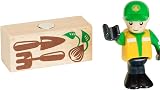 BRIO World ATV with Load Toy Vehicle and Figure - Wood Lumber Forest Play view 5