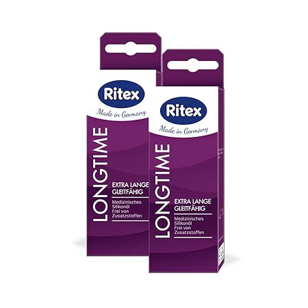 Ritex LONGTIME, Gleitgel auf Silikonbasis, Extra lange gleitfähig, 120 ml, Made in Germany