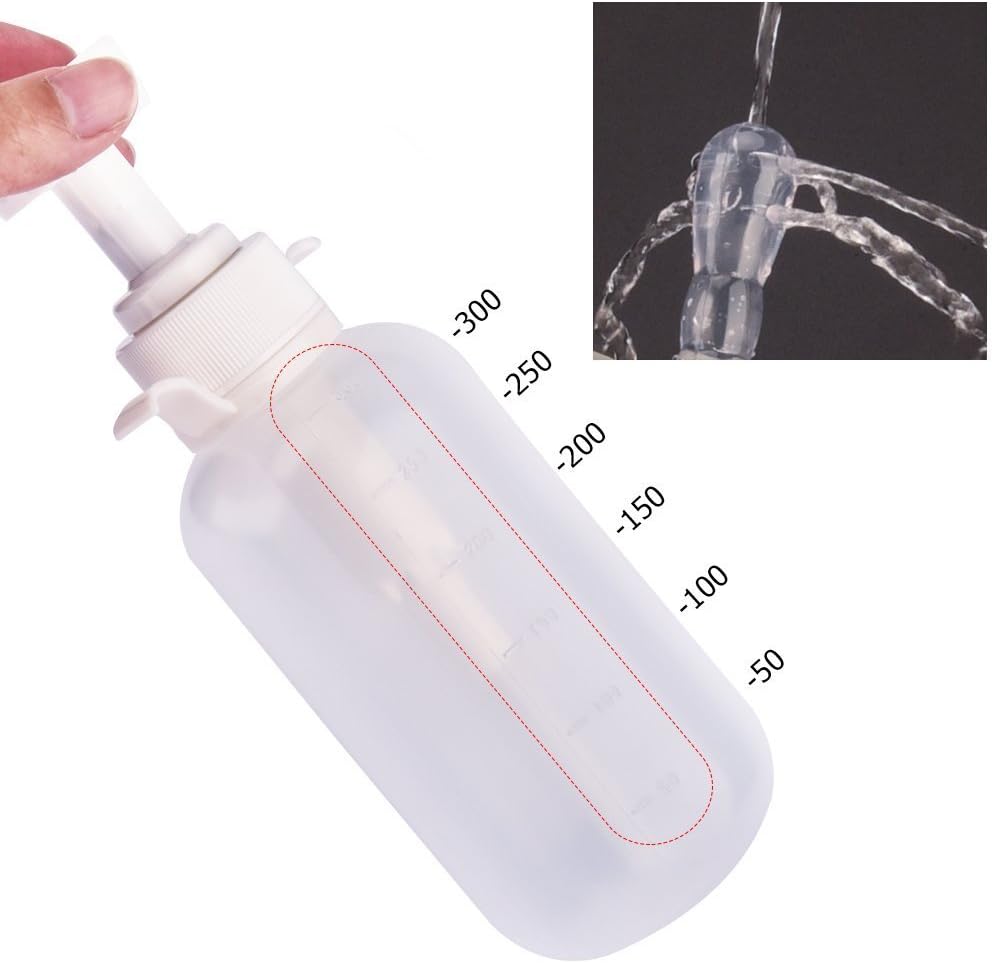 300ml Vaginal Douche Cleaner - Anal Douche Vagina Cleaning Kit, 3 Nozzle Tips - Reusable Manual Pressure Enemas for Douche, Coffee & Water Colon Cleansing/Detox (300ml/10.1oz): Health & Personal Care
