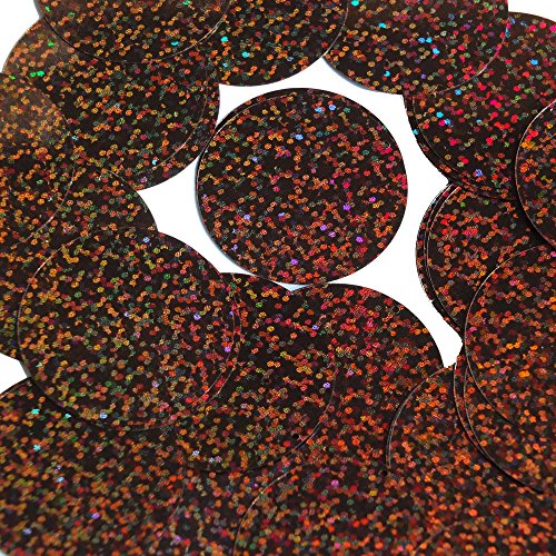 Sequin Round 1.5 inch Bronze Brown Glitter Hologram Multi Metallic. Couture Paillettes Made in USA. For embroidery, bridal, applique, arts, crafts, and embellishment.