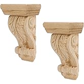Antrader Corbels for Shelves, Wood Decorative Corbels for Shelves Countertops Set of 2