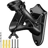 Geek Cheers 304 Stainless Steel Flag Pole Holder, Heavy Duty Flag Pole Bracket for 1.02 inch Flag Pole with 2 Positions Wall Mount, Blad Drill Bit Included Rust Free Flag Pole Mount Black