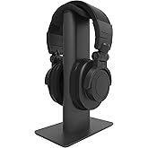 Kanto H2 Premium Universal Headphone Stand with Curved Silicone Padding for On and Over Ear Headphones | Black