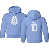Soccer 2021 Argentina #10 Lionel MESSI South American Cup Youth Hooded Sweatshirt