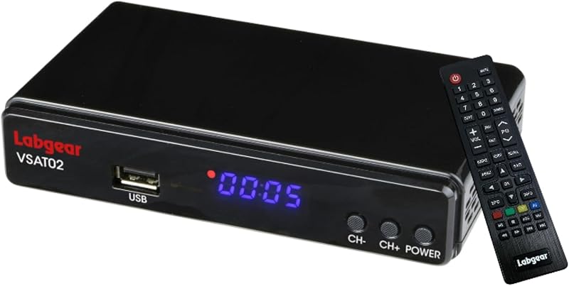 Labgear VSAT02 Full HD DVB-S2 Satellite Receiver Recorder USB Port Remote