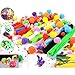 450 Pcs Pipe Cleaners, Which Includes 100Pcs Pipe Cleaners Craft,150Pcs Googly Eyes Self Adhesive and 200Pcs Pompoms for Arts and Crafts for Kids Ages 8-12