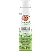 OFF! Botanicals Deet Free Plant-based Insect and Mosquito Repellent Aerosol, Non-Greasy and Non-Sticky on Skin, No Added Dyes