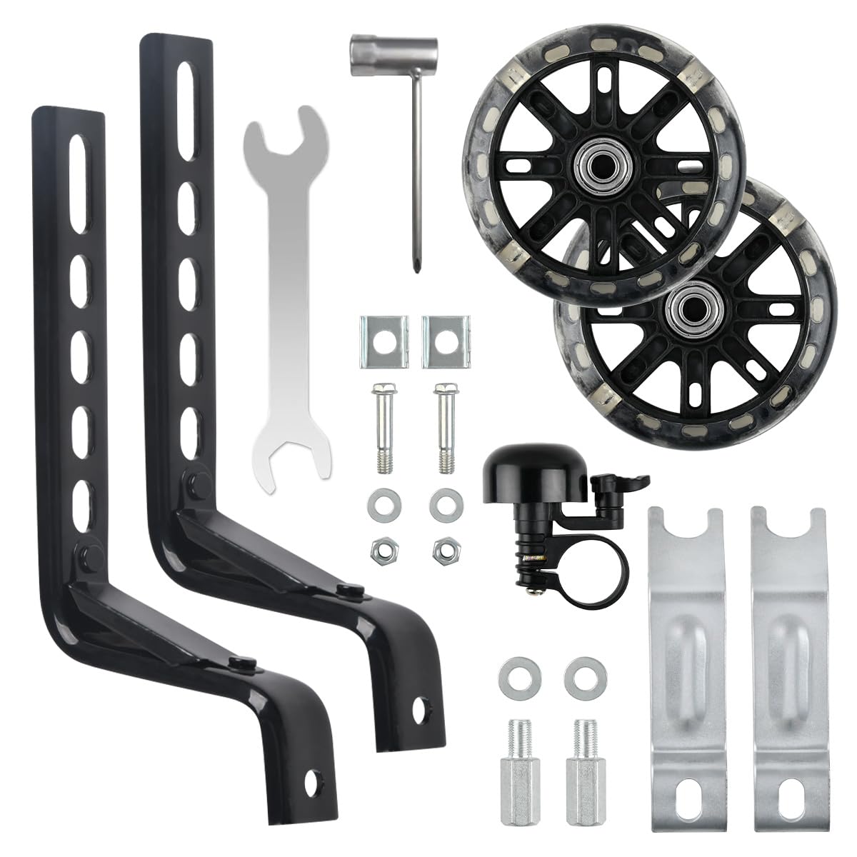 CENBEN 1 Pair Stabilisers for Childs Bike, Bicycle Training Wheels Bike Support Stabilizer Wheels with Adjustable Bicycle Stabiliser Mounted Kit for 12 14 16 18 20 Inch Children Bikes