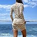 Jeasona Women’s Bathing Suit Cover Up Bikini Swimsuit Swimwear Crochet Beach Dress (Beige, M)
