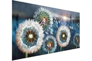 PCHMCU 5D Diamond Art Painting , Large Dandelion Diamond Painting Kits for Adults,DIY Full Drill Crystal Rhinestone Arts and Crafts,Gem Art Sunset Painting with Diamond Home Wall Decor(27.5 X 15.7inch)