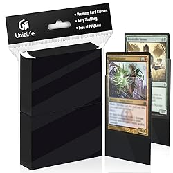 Uniclife 100 Counts Black MTG Card Sleeves Matte