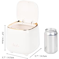 Foraineam 2 Pack Tabletop Trash Can with Pop-up