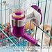 SunGrow Pretty Purple Pet Water Dispenser Bottle BPA Free, Rust Proof, Leak Proof - Dripless Stainless Steel Pipe - Keep Puppies, Cats, Bunnies and Other Small Animals hydrated: Easy to Install