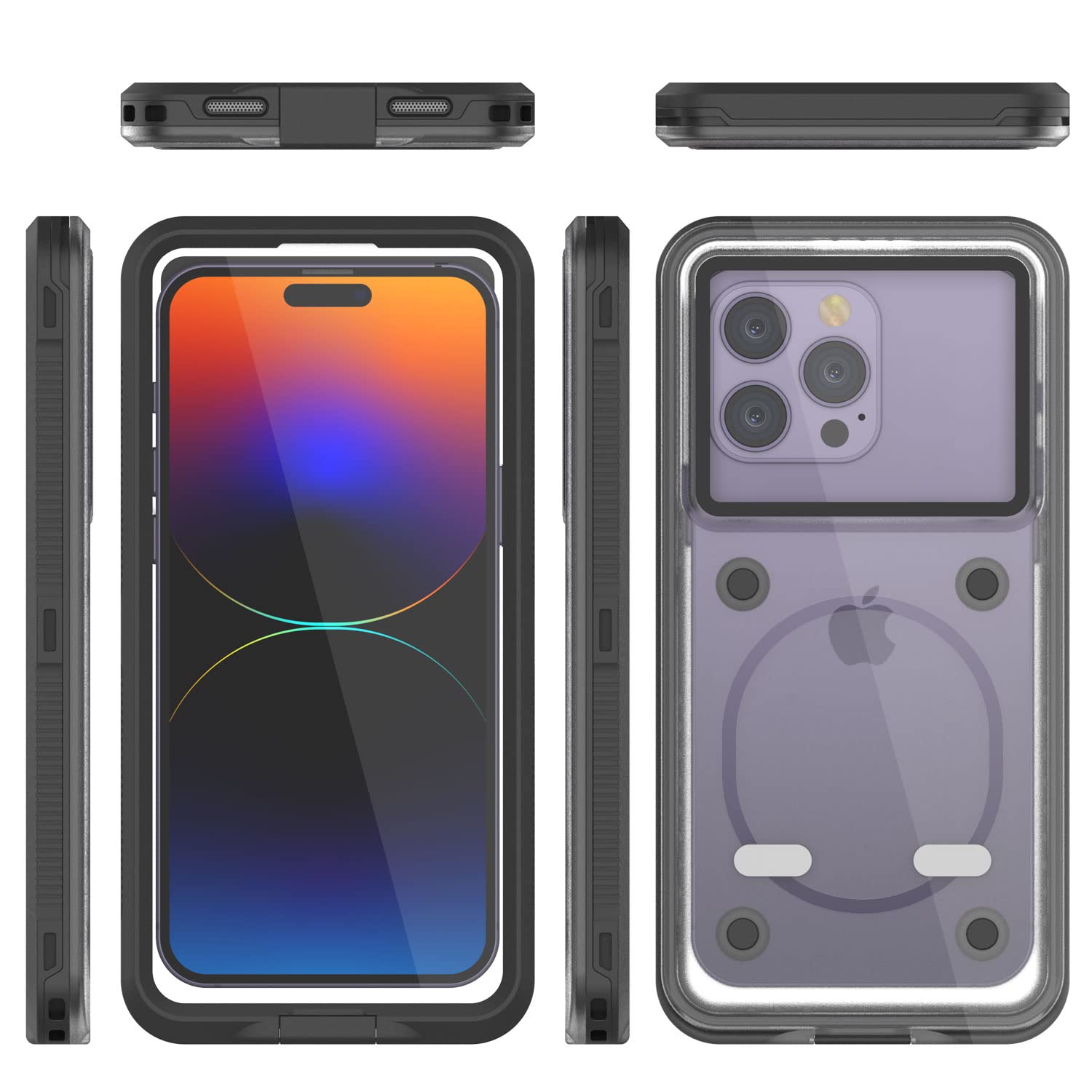 PunkCase Aquatouch Diving Case | Universal IP68 Waterproof Cover for Scuba Diving, Snorkelling & Snowboarding | Fits 99% of All Phones | Turn Your Phone into The Ultimate Underwater Camera [Black]