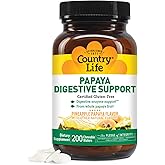 Country Life Papaya Digestive Support, 200 CT