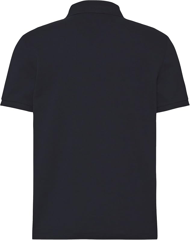 Polo Manches Courtes Homme Monogram Pique en Coton, Bleu (Dark Sapphire), L — photo 8 sur 8