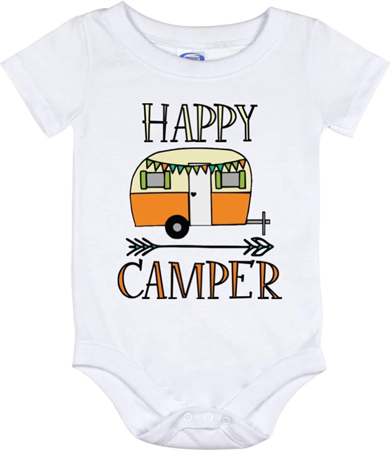 Toll2452 Happy Camper Baby Bodysuit Camping Baby Jumpsuit Hippie Gypsy