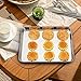 Baking Sheets Set of 2, HKJ Chef Cookie Sheets 2 Pieces Stainless Steel Baking Pans & Toaster Oven Tray Pans, Rectangle Size 9L x 7W x 1H inch & Non Toxic & Healthy & Easy Clean