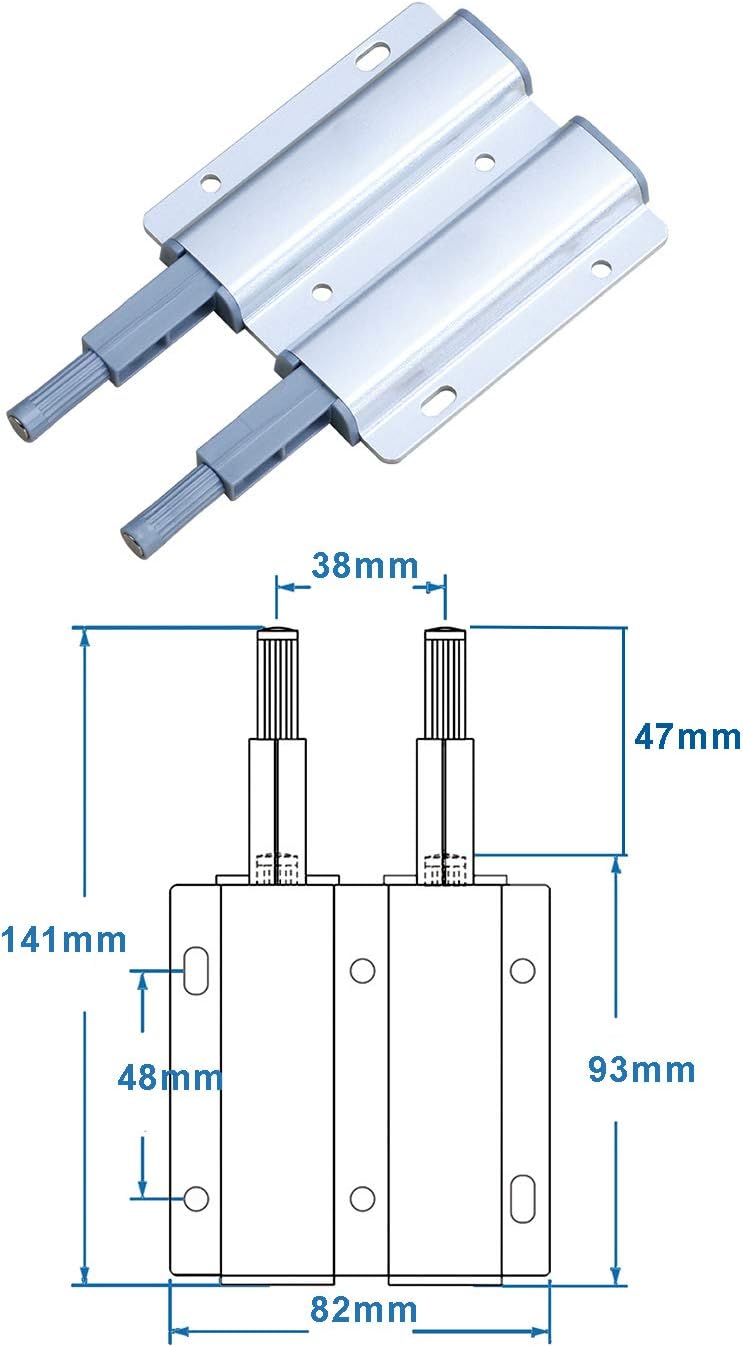 LOOTICH Versión Doble Push to Open Pestillos de Resorte de Acero Pargo