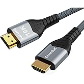 ConnBull 16K 10K 8K HDMI 2.2 Cable 96Gbps 10 FT/ 3M, Ultra High Speed HDMI Braided Cord Support 4K@480Hz 8K@240Hz, HDCP 2.2&2.3, Dynamic HDR, eARC,DTS:X, Compatible with Roku TV/HDTV/PS5/Blu-ray