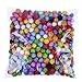 Blulu Glitter Poms Pompoms for Craft Making and Hobby Supplies 0.5 Inch, 500 Pieces, Assorted Colors