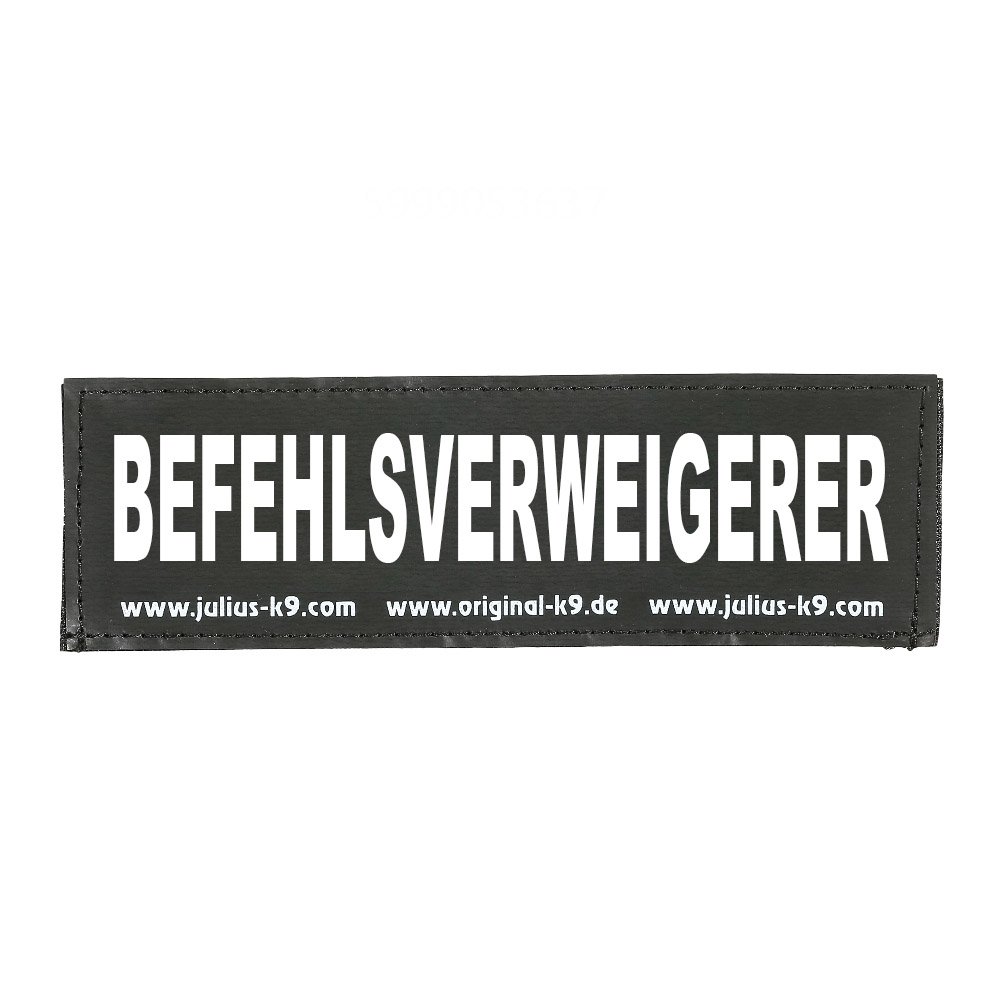 Julius-K9 Original Interchangeable Patch, Large, Black, Befehlsverweigerer