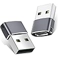 Basesailor for iPhone 17 Air USB to USB C Adapter 2 Pack,Type C Female to USBA Male Charger Converter for Apple iWatch Watch 