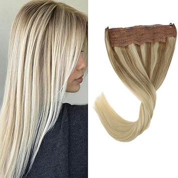 Amazon Com Laavoo 12 Inch 80 Gram Halo Hair Extension Coler In