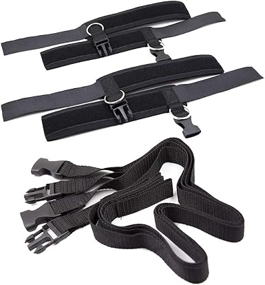 Amazon Com Yufengs Under Bed Restraint System Kit Handcuffs Sex Bed Straps Kit For Couple In Bedroom With Cuffs For Ankle And Hand Adjustable Black Clothing