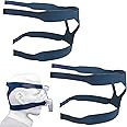 2 Packs Universal Headgear Strap Full Mask Replace Part CPAP Ventilator Headgear (Without Mask) - Blue