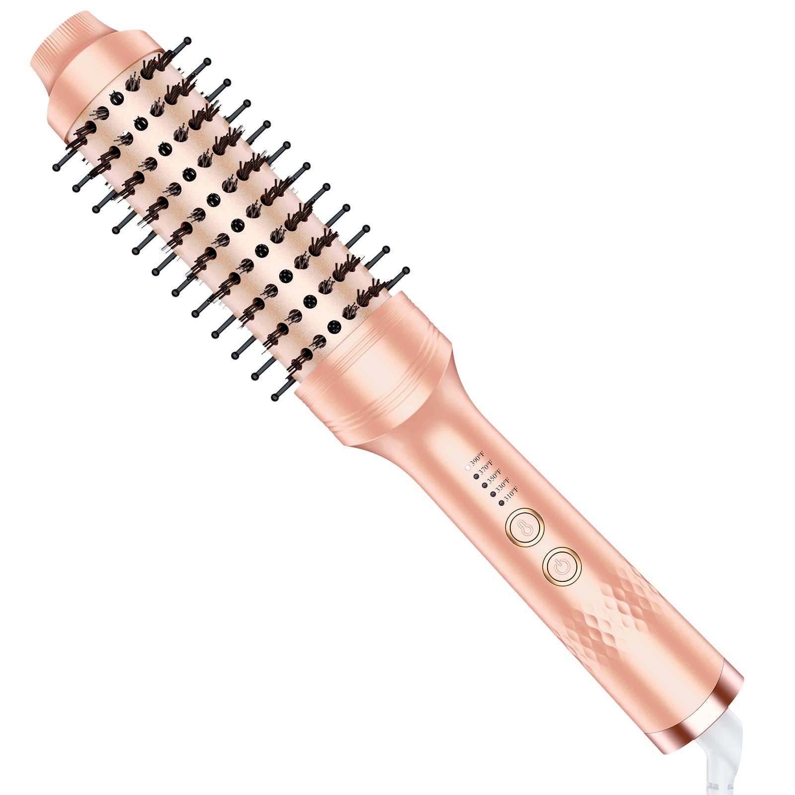 Photo 1 of 1.5 Inch Heated Round Brush,Negative Ion Thermal Brush for Blowout Look,Straightening,Curling & Voluming,Fast Heating, Dual Voltage for Travel, Pink