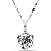 LeCalla 925 Sterling Silver Necklace Jewelry Lightweight Pendant with 18 inches Chain Necklace for Women Teen