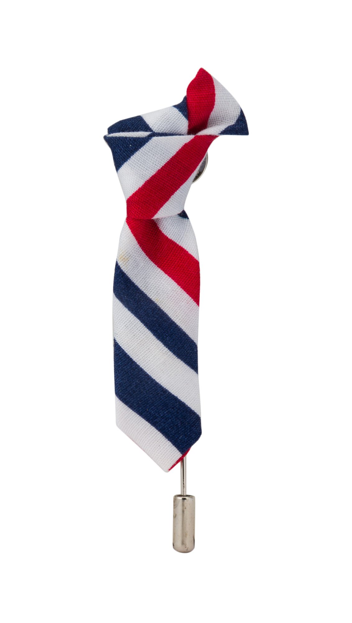 Knighthood Striped Fabric Tie Lapel Pin Badge Coat Suit Wedding Gift Party Shirt Collar Accessory Brooch for Men