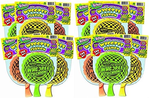 Whoopie Cushion | 6" Self-Inflating Whoopee Cushion Makes Fart Sounds | Prank Your Friends and Office Colleagues Fun for Kids (Pack of 12)
