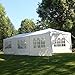 Exacme 6053-1030W Canopy Party Outdoor Gazebo Wedding Tent 8 Removable Walls, 10' x 30', White