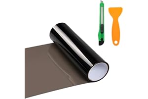 LSKASELUE Car Headlight Tint Film, 12"x48" Auto Tint Vinyl Film Sticker Sheet Roll with Squeegee & Cutter, Self Adhesive Extr